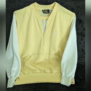 Golden Touch size 40 pullover yellow & white sweatshirt